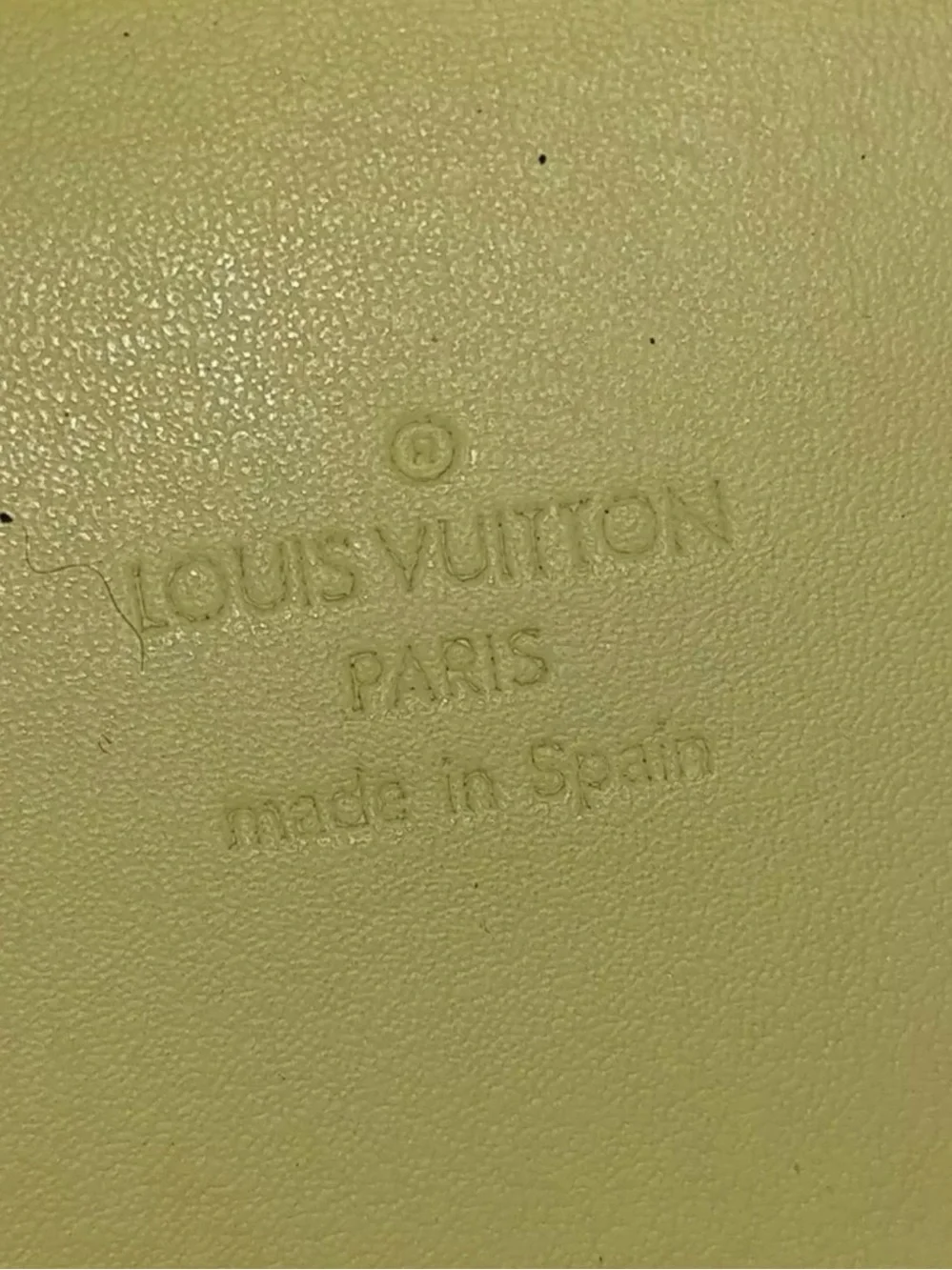 Louis Vuitton Yellow Vernis Embossed Tote with Tan Straps